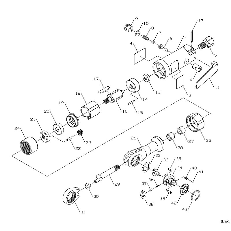 Diagram Diagram and Parts List for IR104B  Ingersoll Rand Ratchet